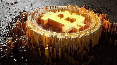 A vast mining farm with rows of mining rigs operating efficiently under climate-controlled conditions